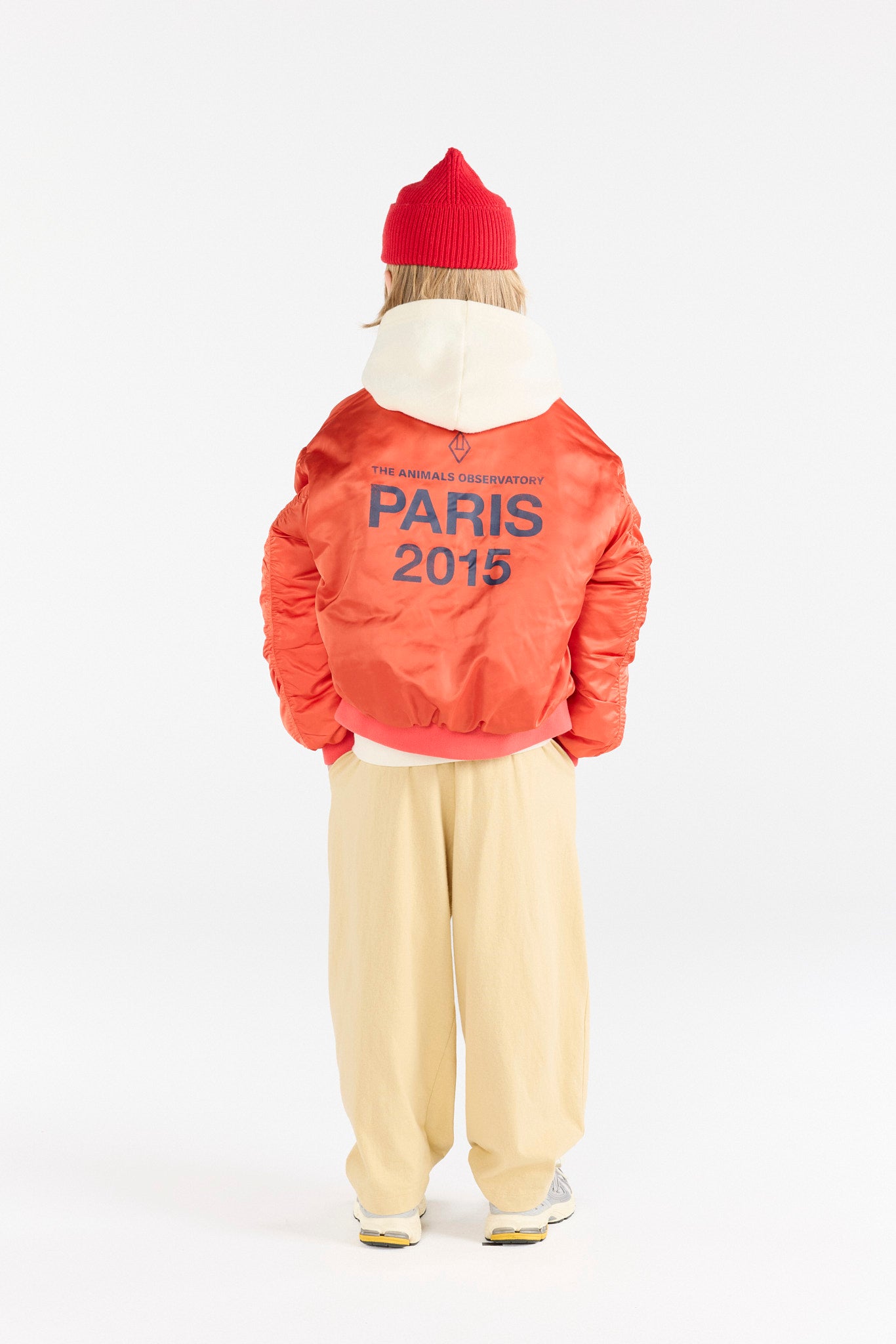 Fig Red Panda Bomber Jacket MODEL BACK