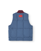 Blue-Grey Lobster Puffer Vest PRODUCT BACK