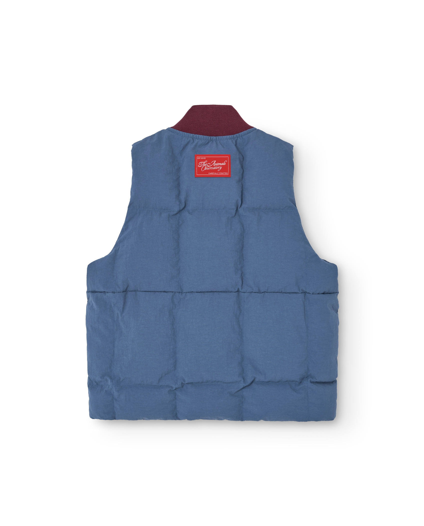 Blue-Grey Lobster Puffer Vest PRODUCT BACK