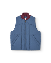 Blue-Grey Lobster Puffer Vest PRODUCT FRONT