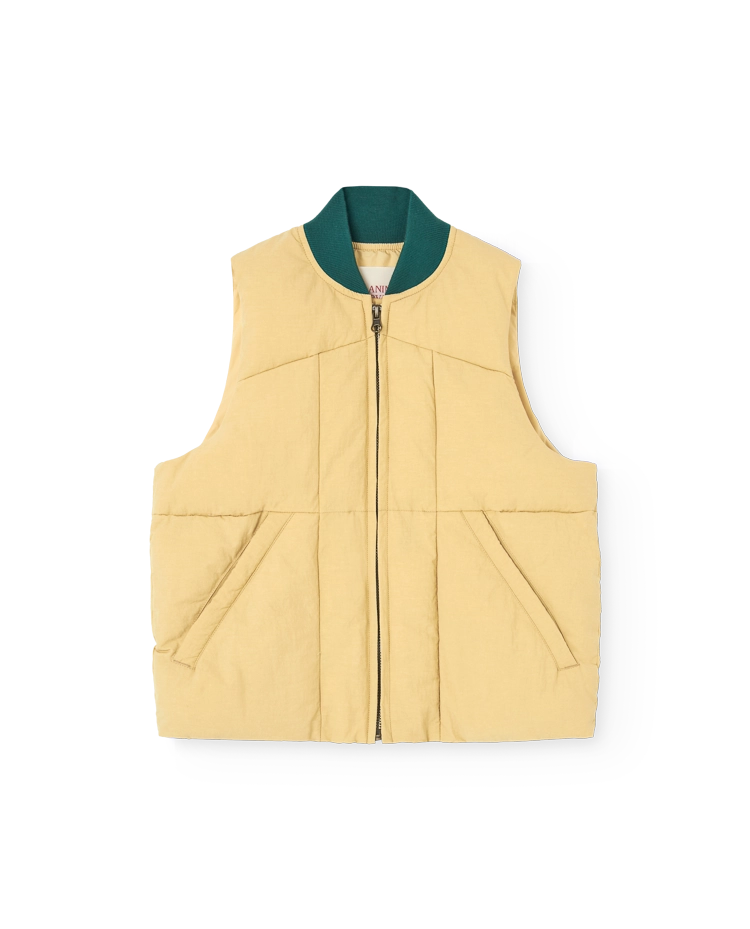 Soft Brown Lobster Puffer Vest COVER