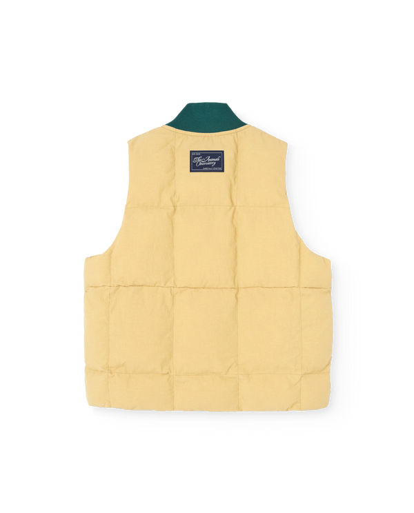 Soft Brown Lobster Puffer Vest PRODUCT BACK