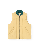 Soft Brown Lobster Puffer Vest PRODUCT FRONT