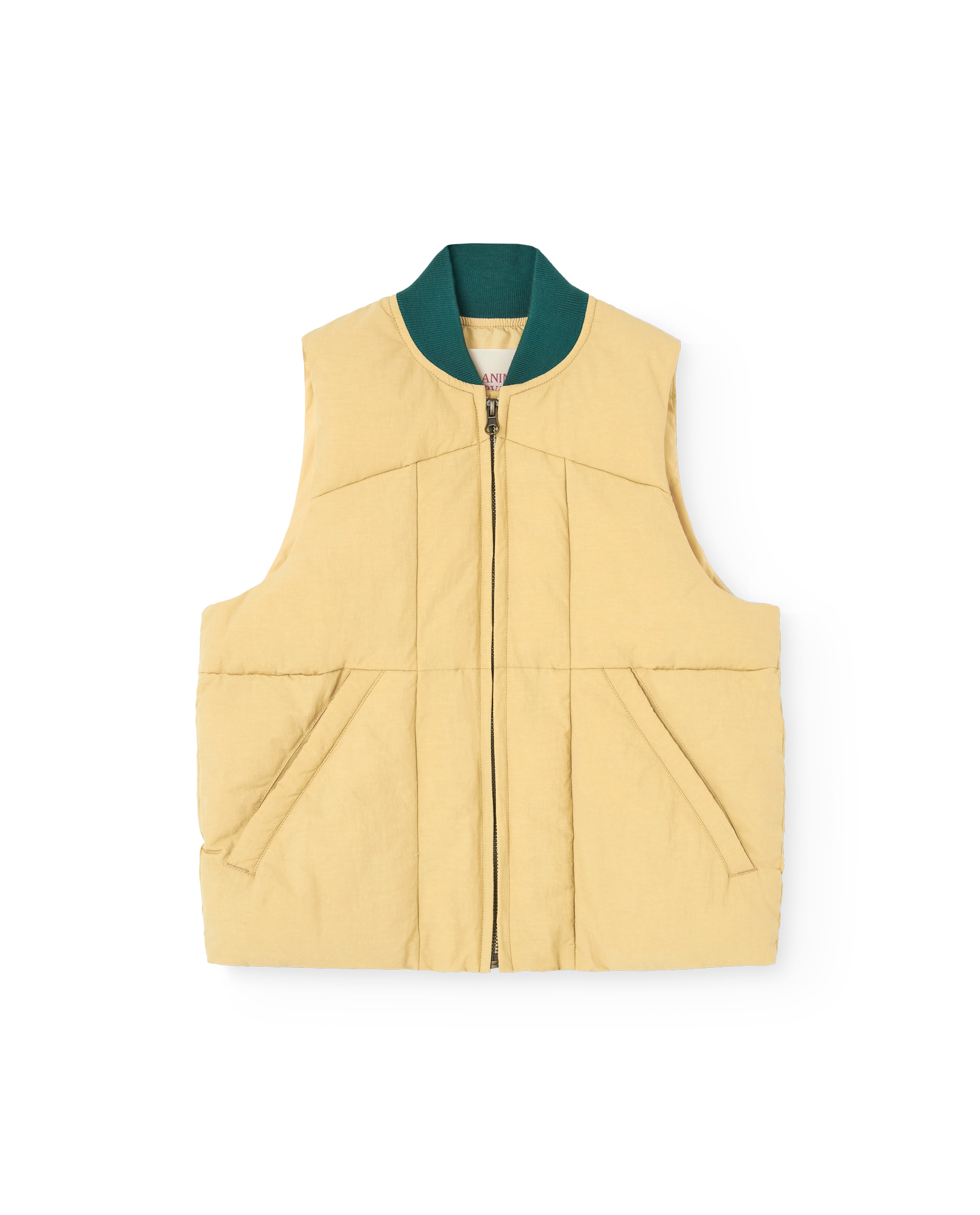 Soft Brown Lobster Puffer Vest PRODUCT FRONT