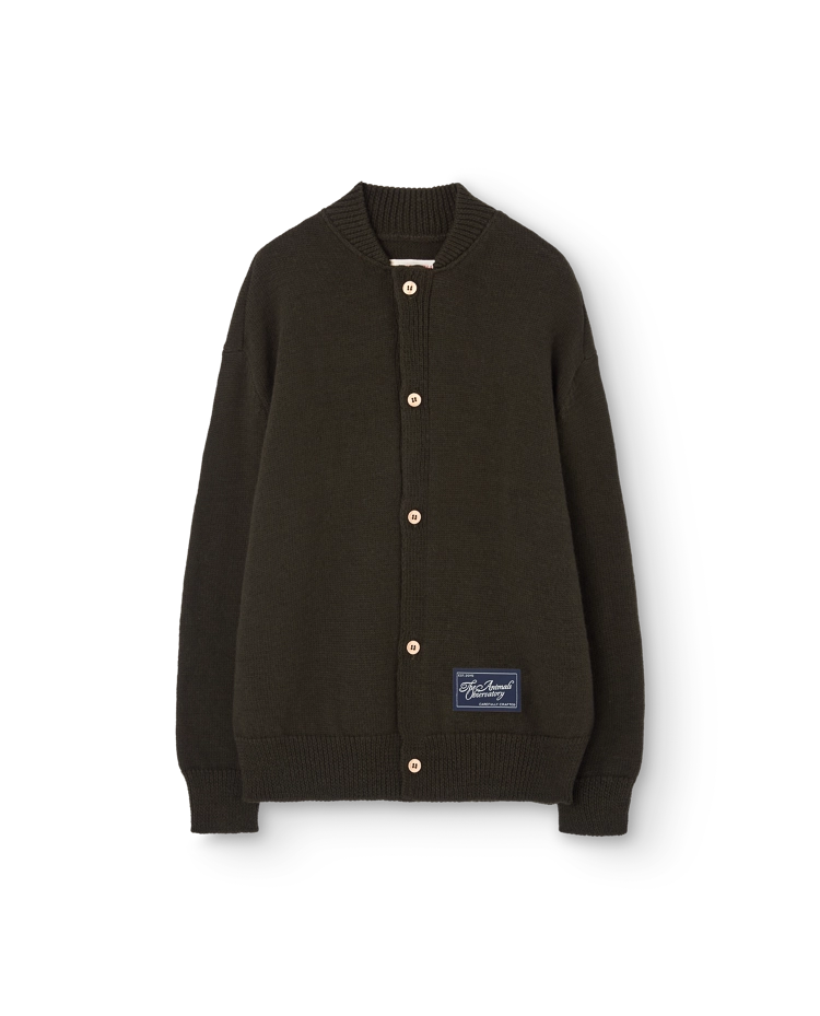 Dark Olive Gecko Cardigan COVER