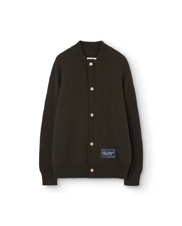 Dark Olive Gecko Cardigan PRODUCT FRONT