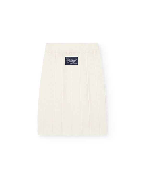 Ecru Lynx Knit Skirt PRODUCT BACK