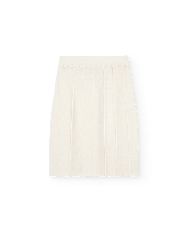 Ecru Lynx Knit Skirt PRODUCT FRONT