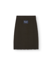Dark Olive Lynx Knit Skirt PRODUCT BACK