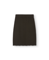 Dark Olive Lynx Knit Skirt PRODUCT FRONT
