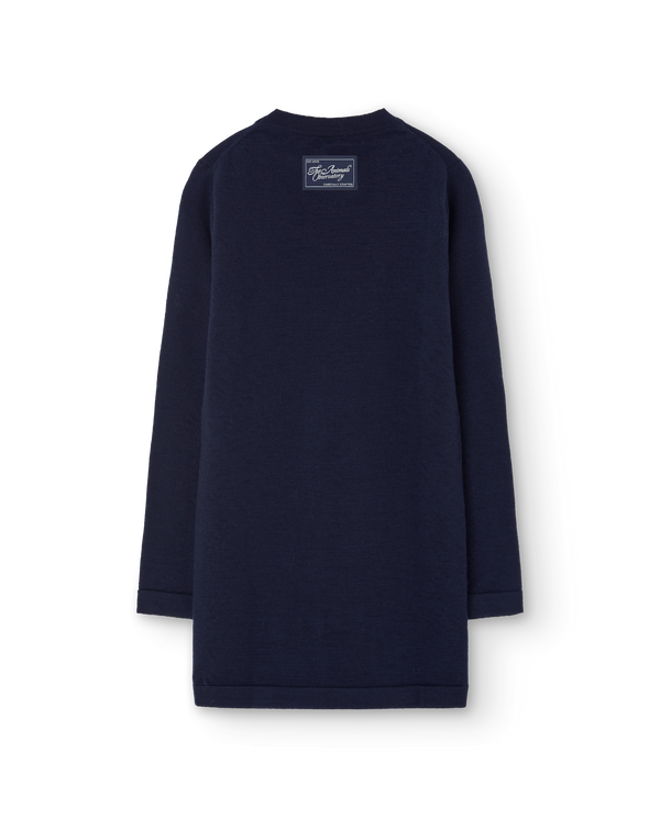 Navy Mussel Knit Dress PRODUCT BACK