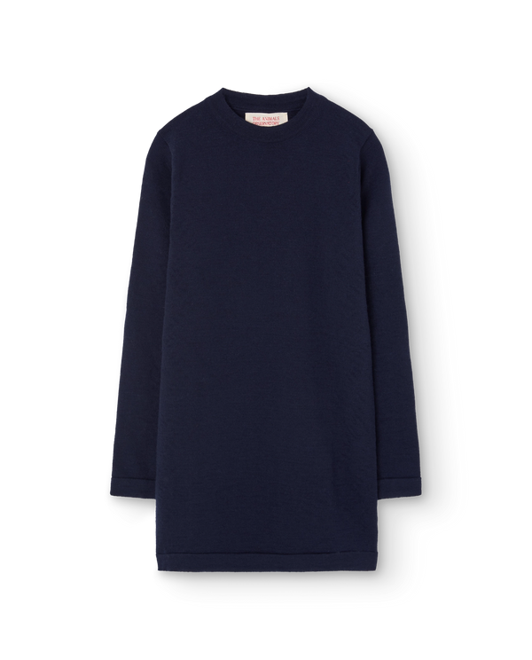 Navy Mussel Knit Dress PRODUCT FRONT