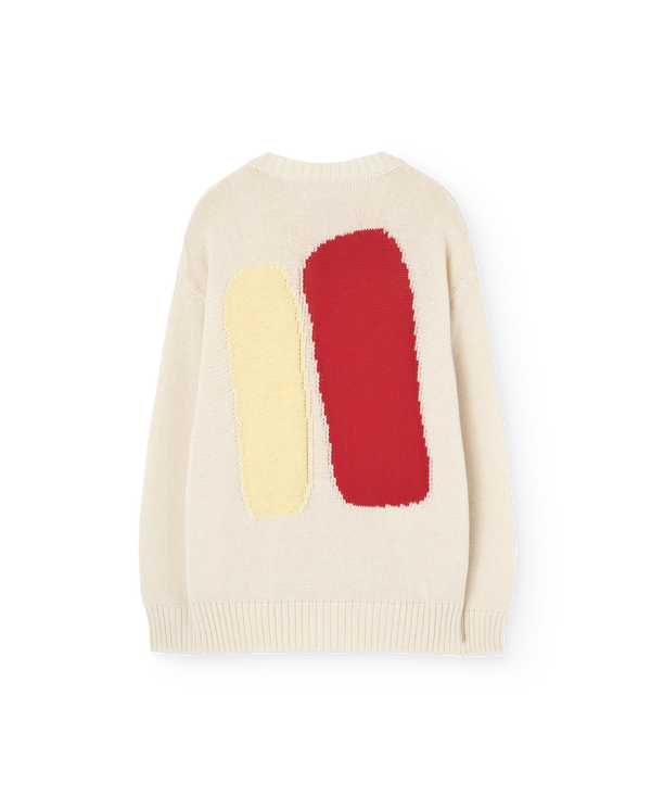 Ecru Toucan Cardigan PRODUCT BACK