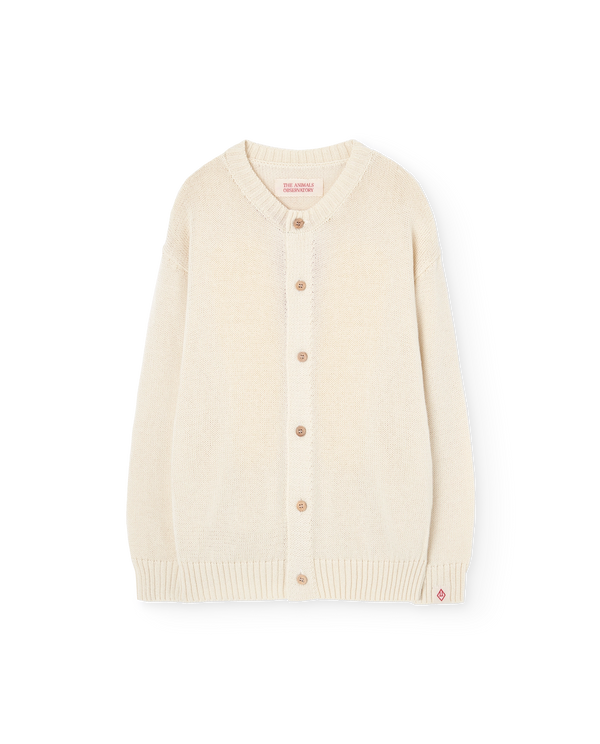 Ecru Toucan Cardigan PRODUCT FRONT