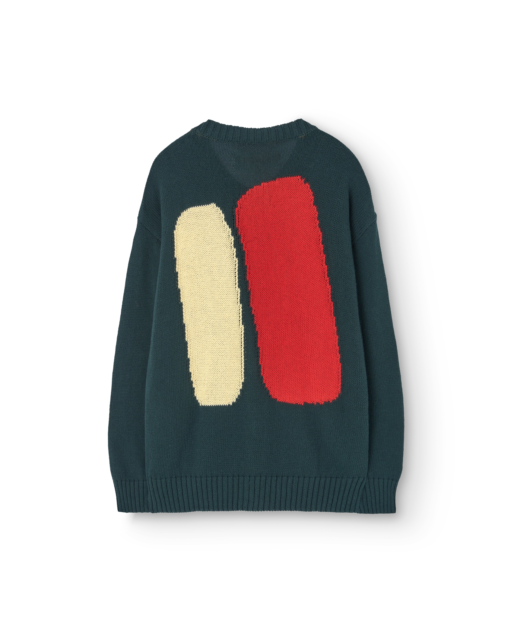 Deep Green Toucan Cardigan PRODUCT BACK