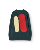 Deep Green Toucan Cardigan PRODUCT BACK