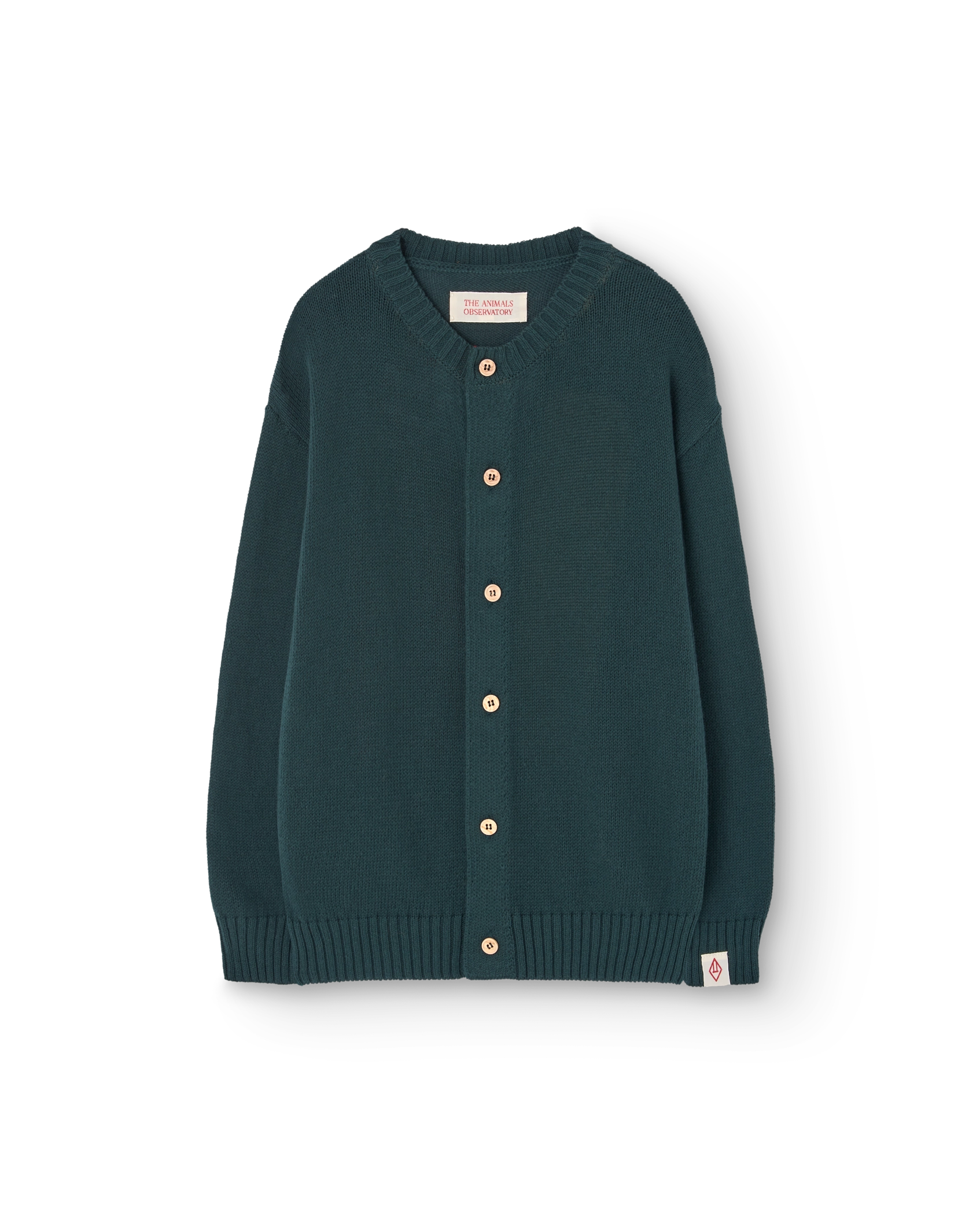 Deep Green Toucan Cardigan PRODUCT FRONT