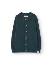 Deep Green Toucan Cardigan PRODUCT FRONT