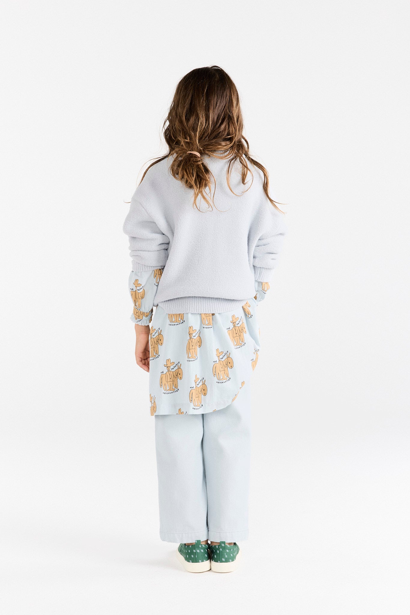 Grey Bull Sweater MODEL BACK