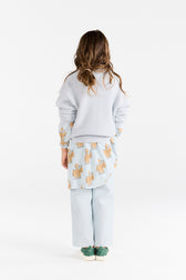 Grey Bull Sweater MODEL BACK
