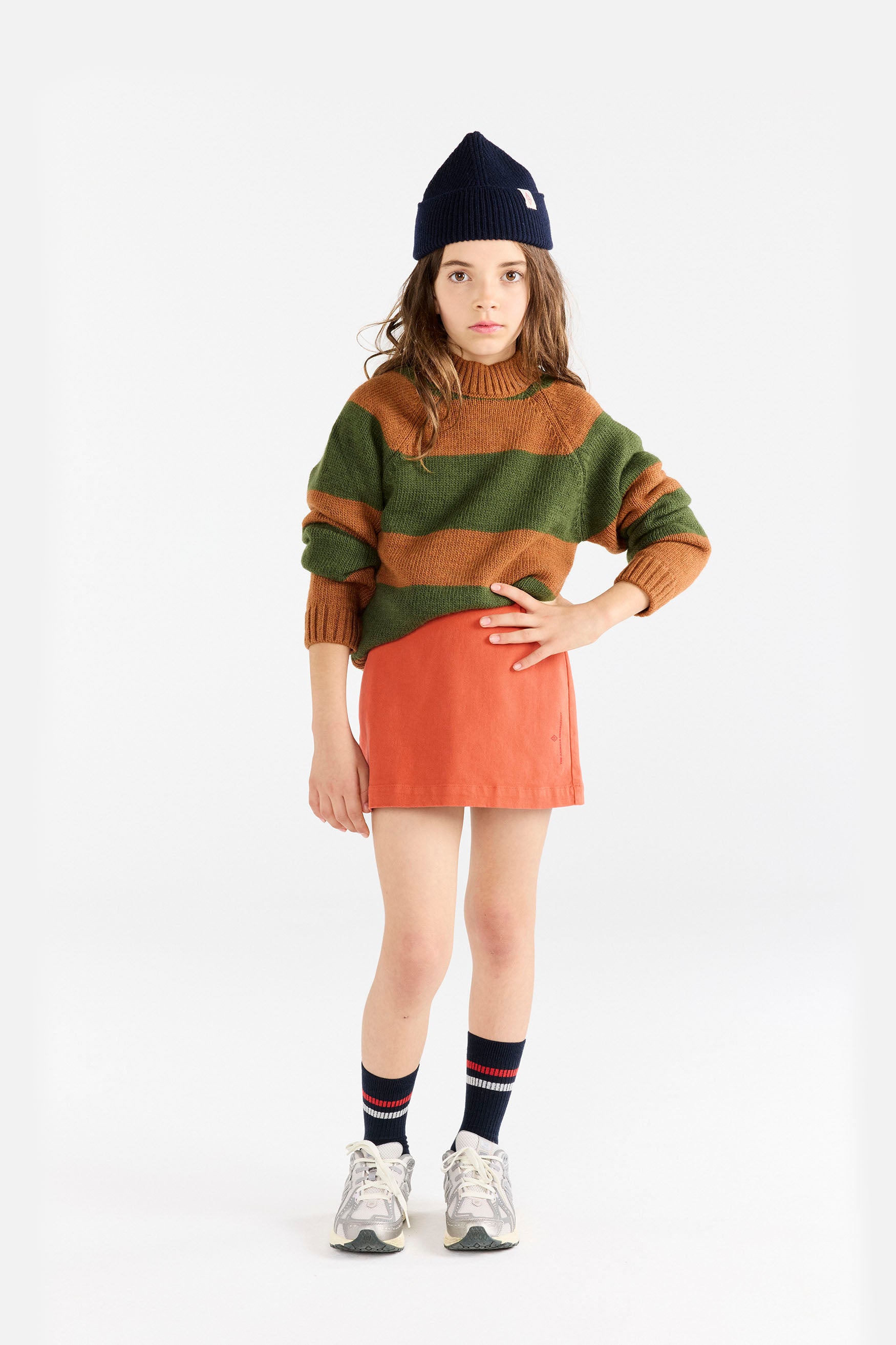 Stripes Brown Boxfish Sweater MODEL FRONT