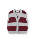 Stripes Grey Blobfish Cardigan Vest