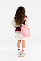 Stripes Grey Blobfish Cardigan Vest MODEL BACK