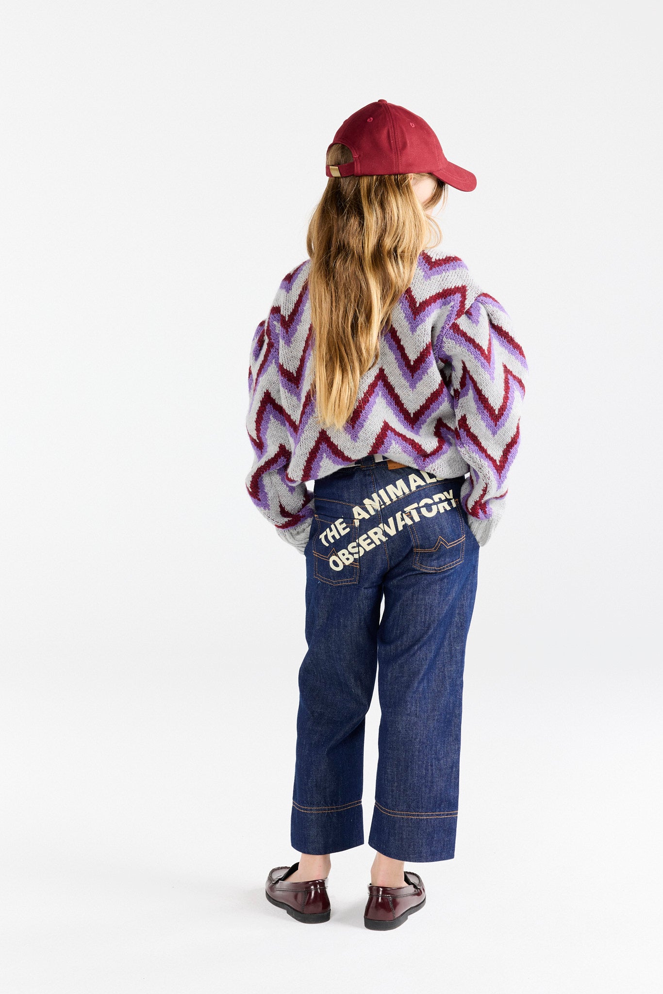 Grey Gollie Sweater MODEL BACK