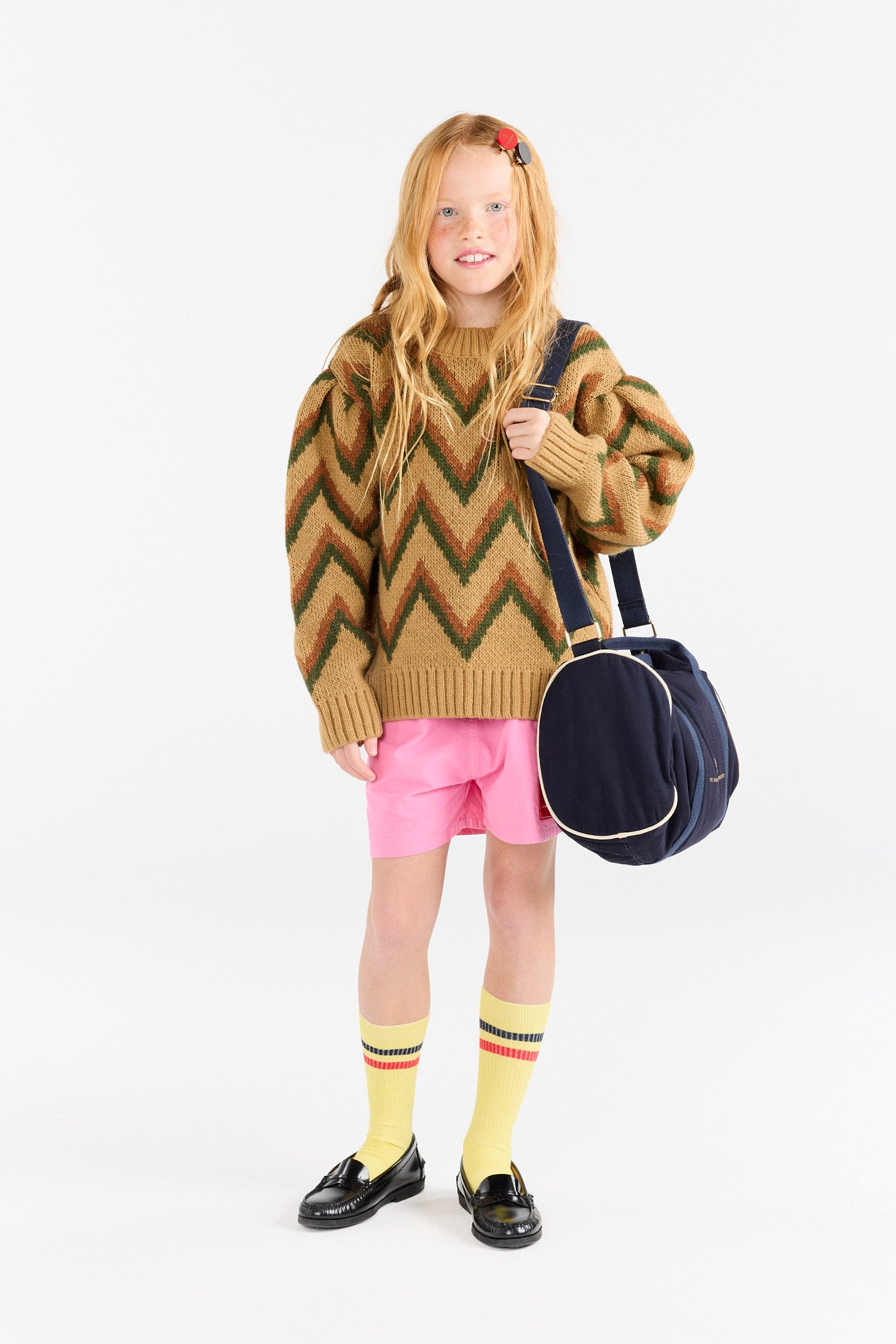 Beige Gollie Sweater MODEL FRONT