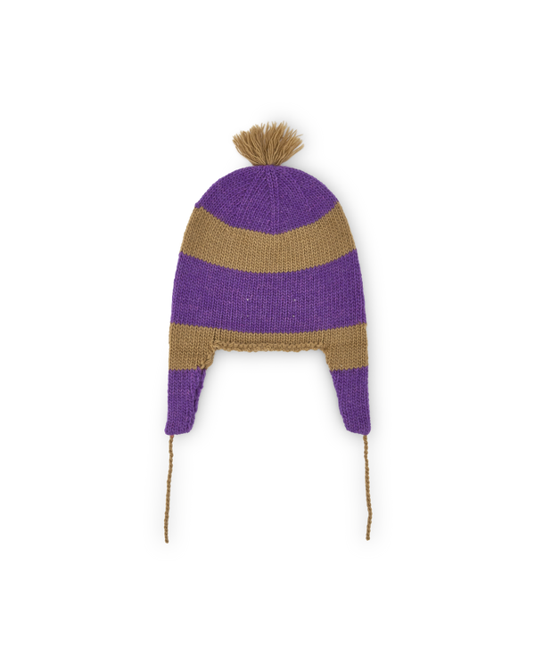 Beige Zebu Beanie PRODUCT BACK