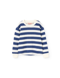 Stripes Navy Wapiti Long Sleeve T-Shirt COVER