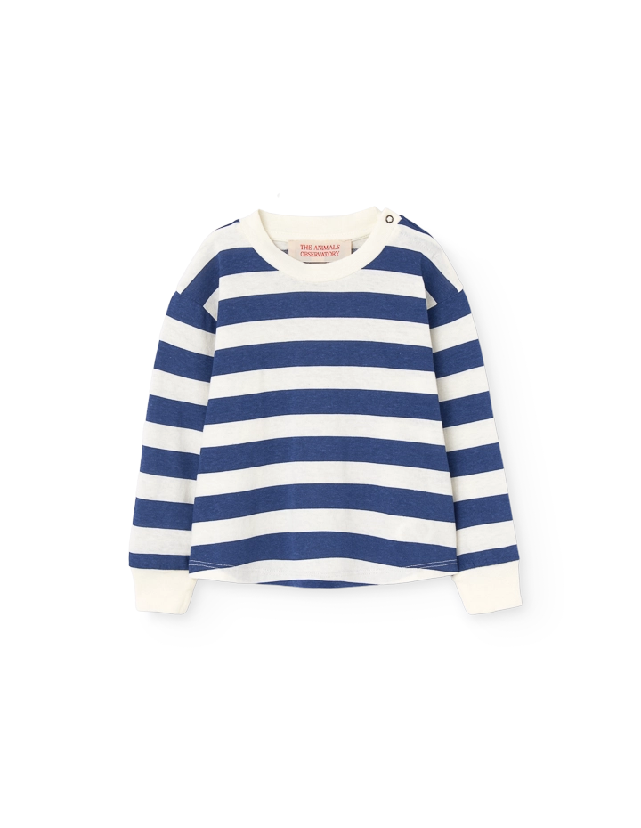Stripes Navy Wapiti Long Sleeve T-Shirt COVER