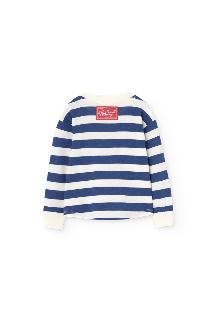 Stripes Navy Wapiti Long Sleeve T-Shirt PRODUCT BACK