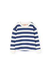 Stripes Navy Wapiti Long Sleeve T-Shirt PRODUCT FRONT