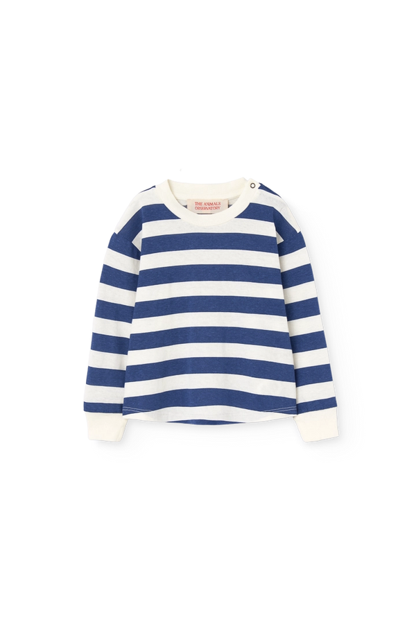 Stripes Navy Wapiti Long Sleeve T-Shirt PRODUCT FRONT