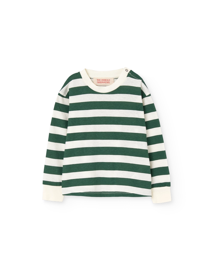 Stripes Green Wapiti Long Sleeve T-Shirt COVER