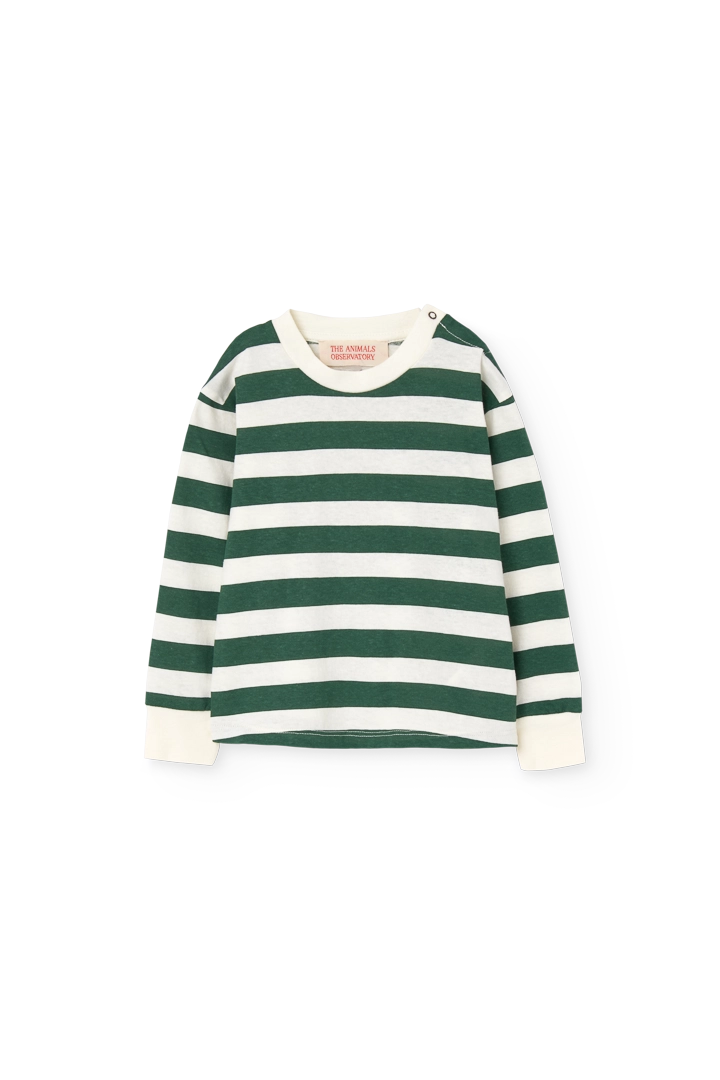 Stripes Green Wapiti Long Sleeve T-Shirt PRODUCT FRONT