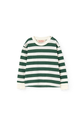 Stripes Green Wapiti Long Sleeve T-Shirt PRODUCT FRONT
