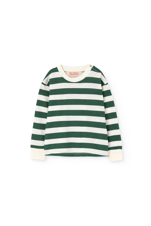 Stripes Green Wapiti Long Sleeve T-Shirt PRODUCT FRONT