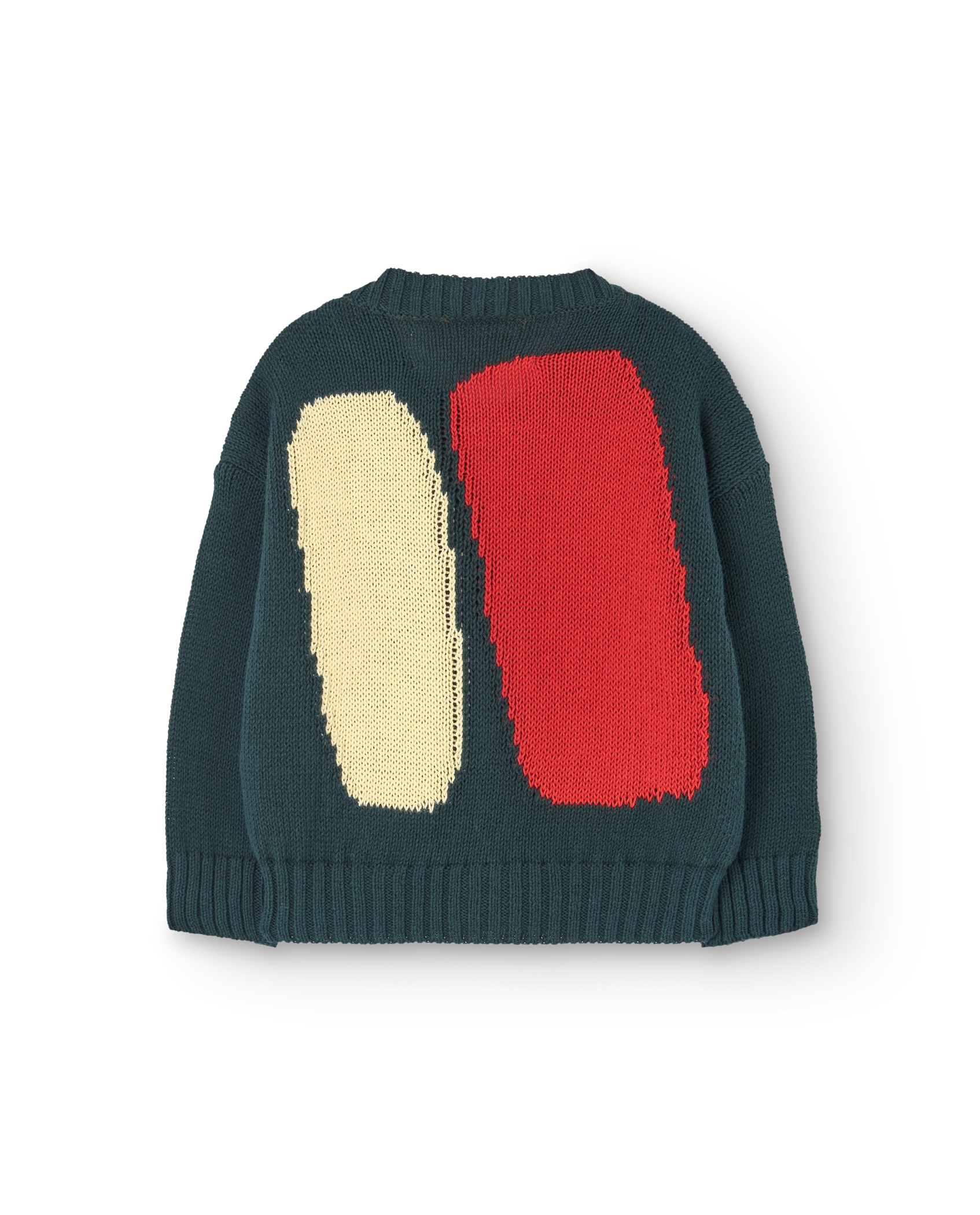 Deep Green Serval Cardigan PRODUCT BACK