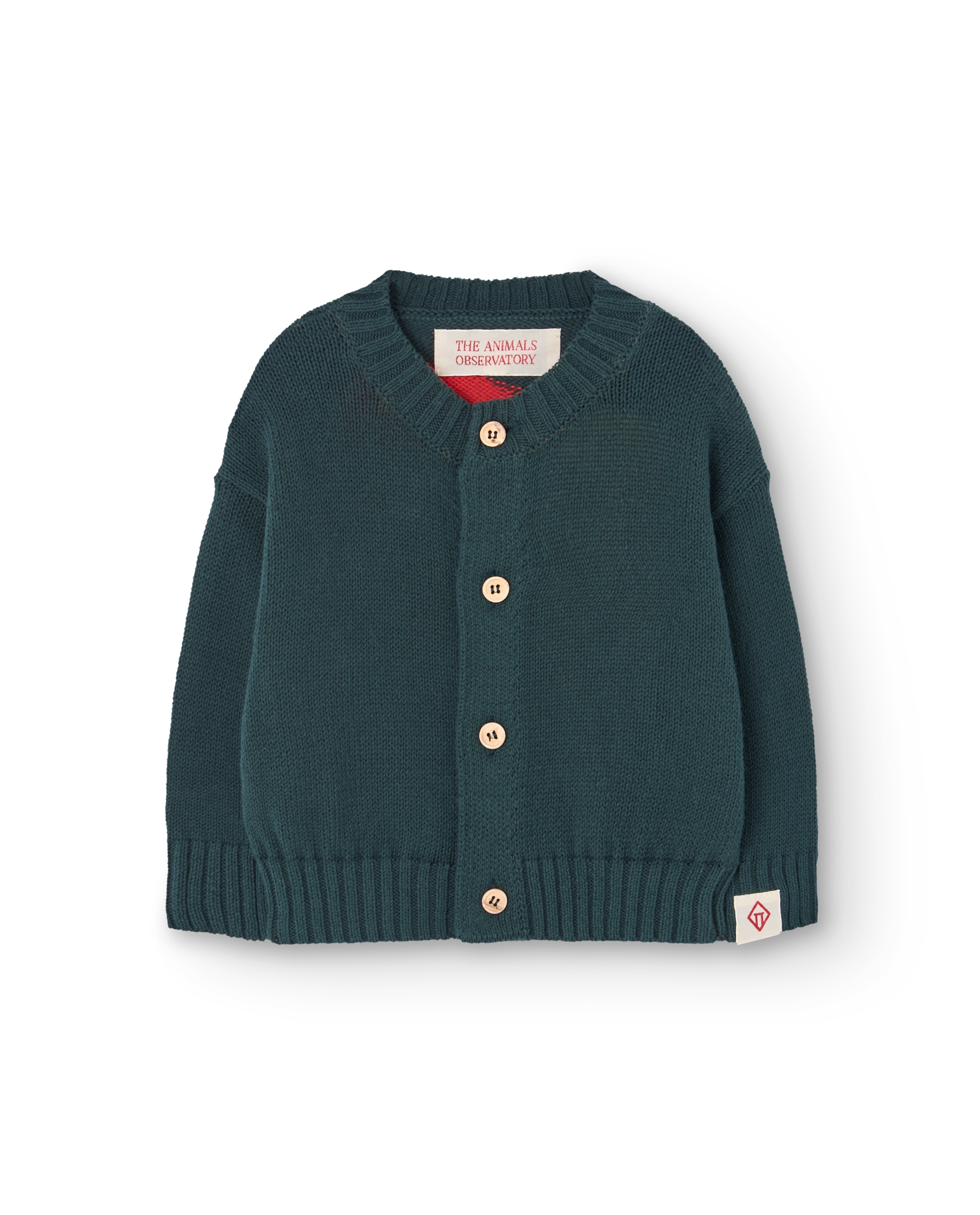 Deep Green Serval Cardigan PRODUCT FRONT