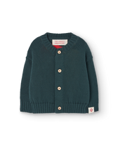 Deep Green Serval Cardigan PRODUCT FRONT