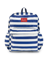 Stripes Navy Addax Backpack PRODUCT FRONT