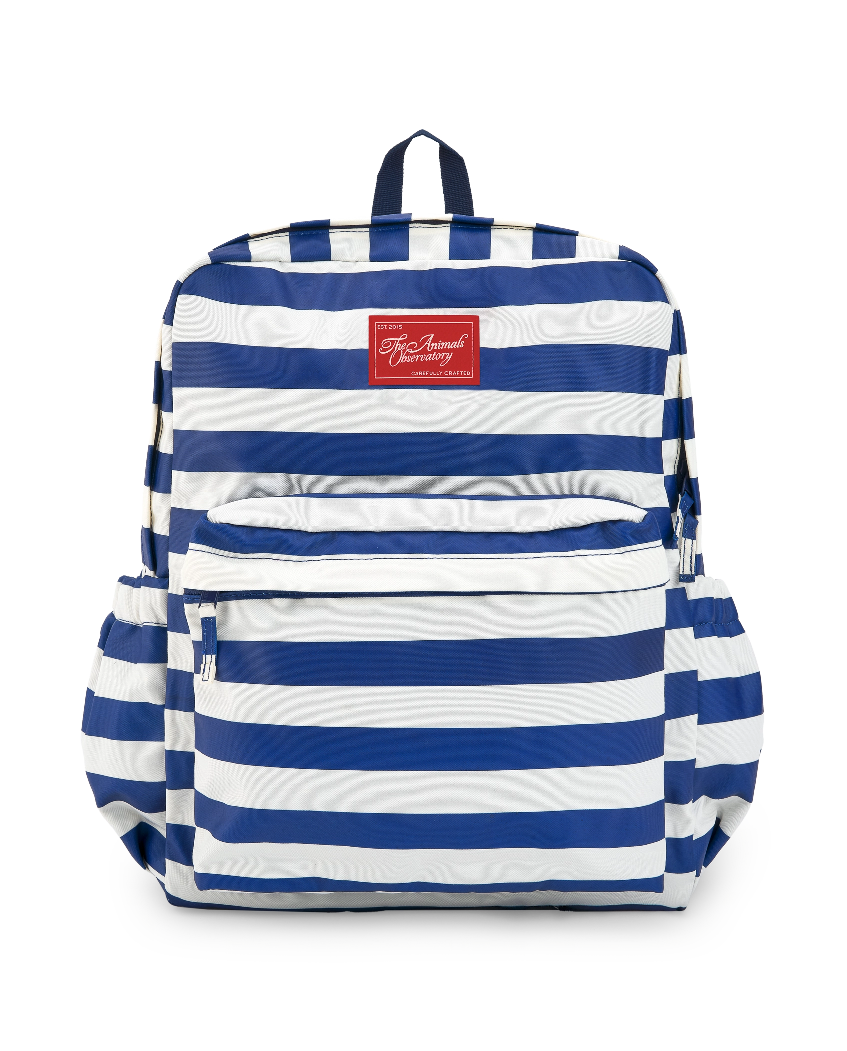 Stripes Navy Addax Backpack PRODUCT FRONT