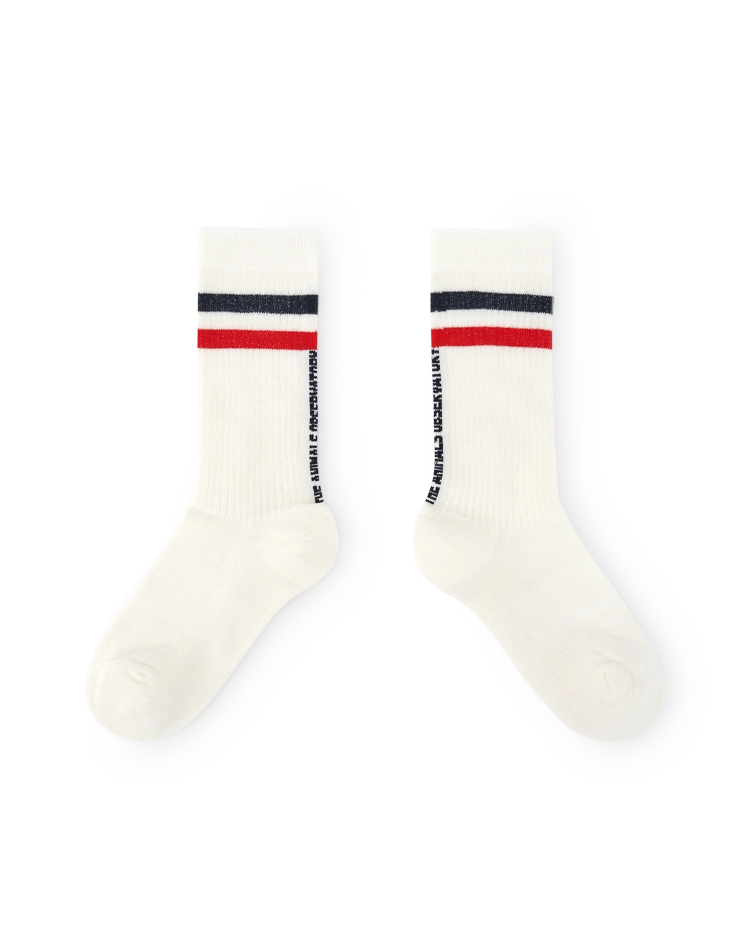 Raw White Skunk Socks COVER