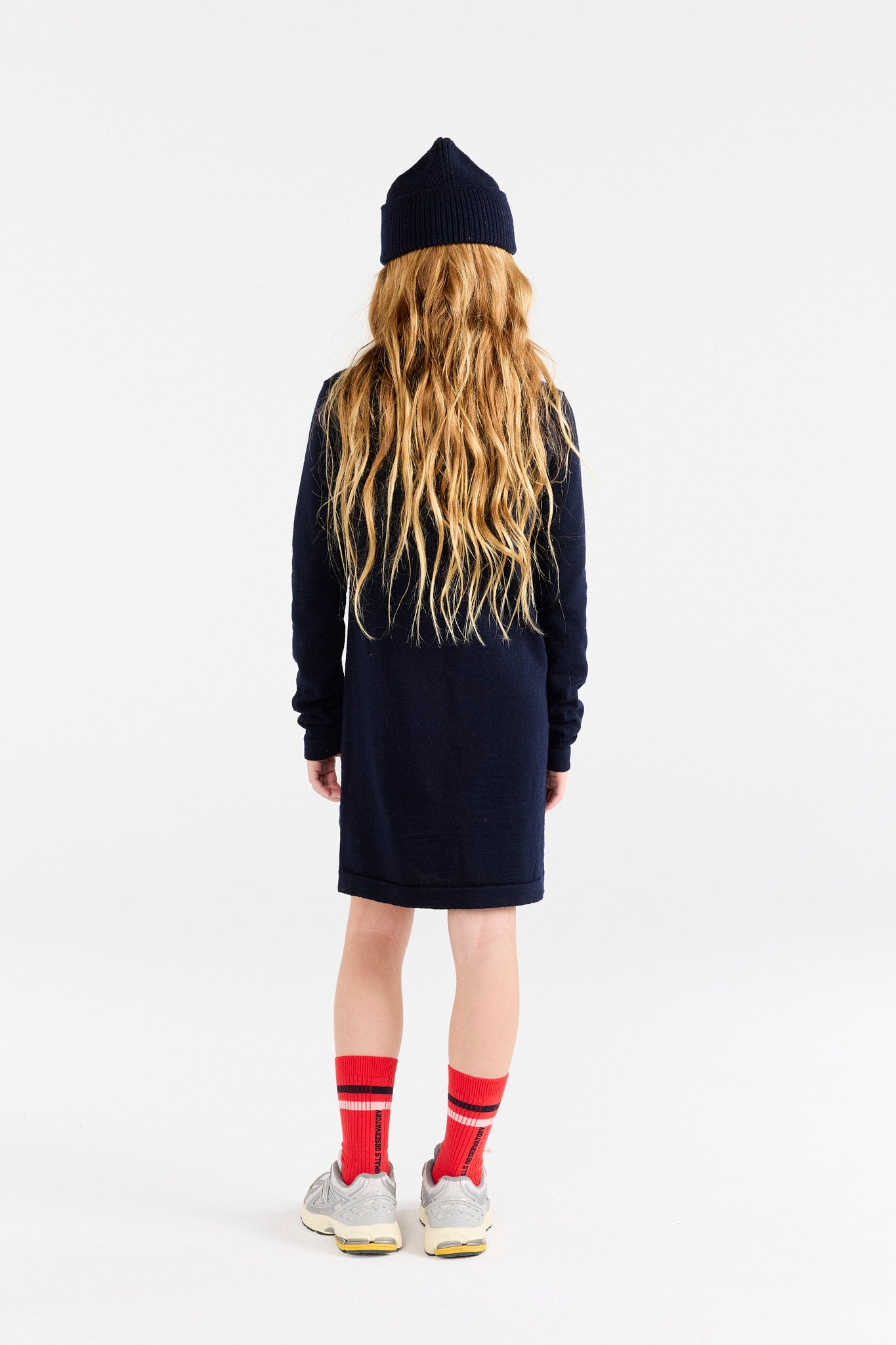 Red Skunk Socks MODEL BACK