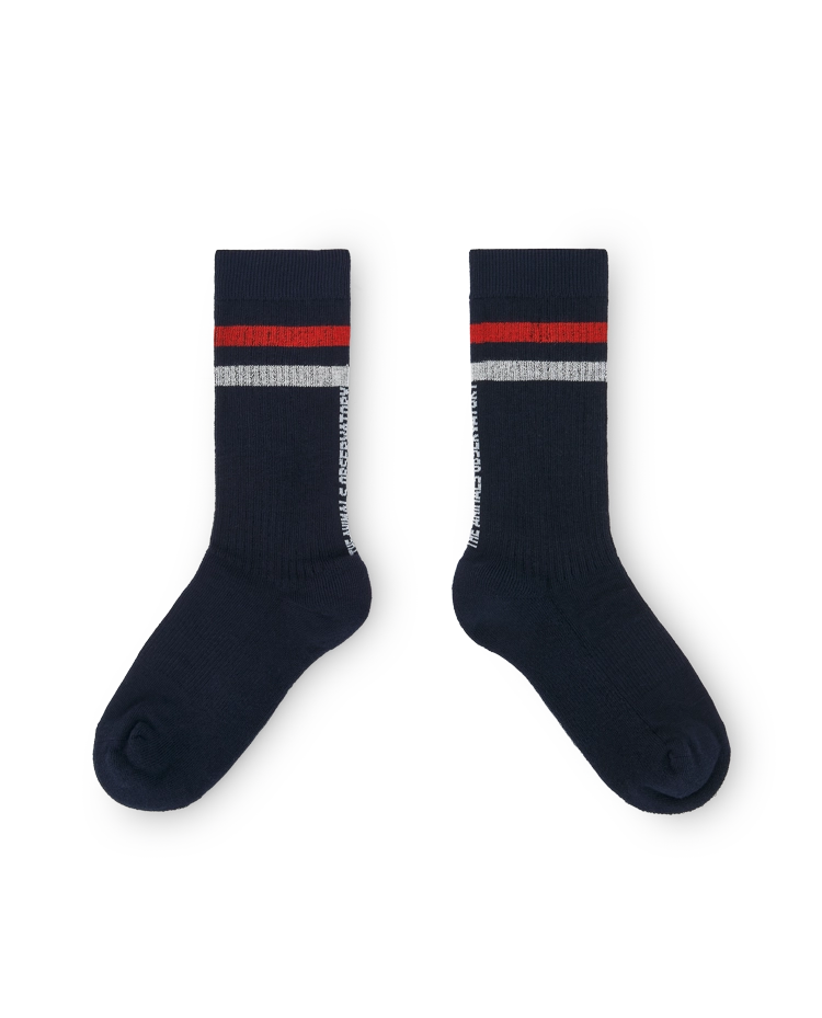 Navy Skunk Socks COVER
