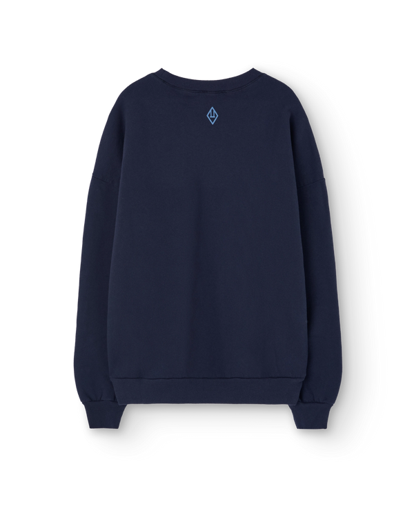 Navy Leo Sweatshirt PRODUCT BACK
