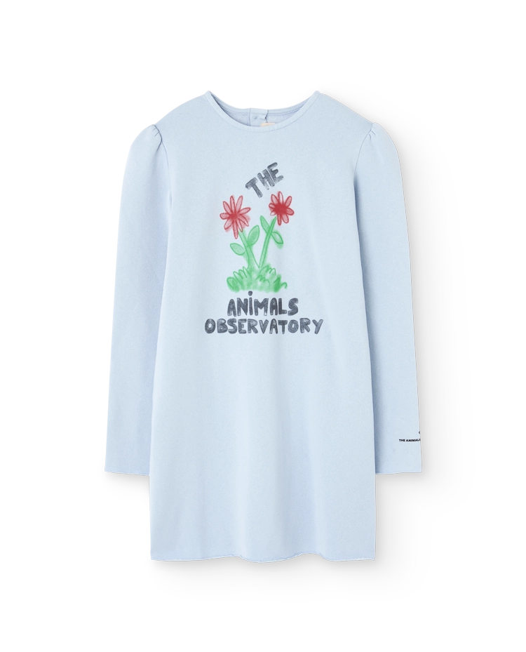 Flowers Blue Bug Dress COVER