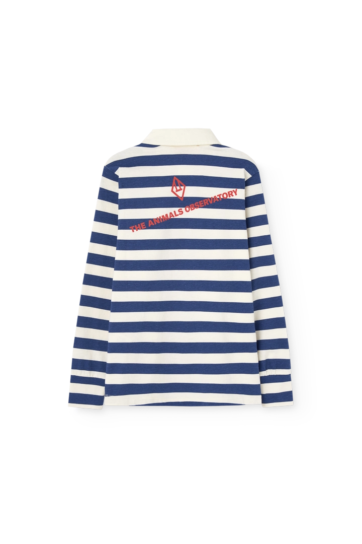 Stripes Navy Eel Polo Shirt PRODUCT BACK